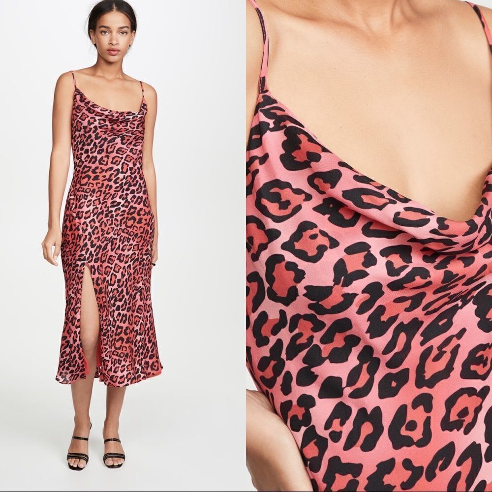 La Maison Talulah Party Animal Print Midi Dress